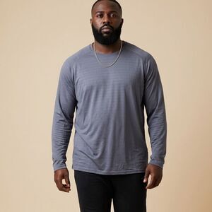 NWT MSX by Michael Strahan Big & Tall Blue Long Sleeve Athletic Shirt - Size 4XL